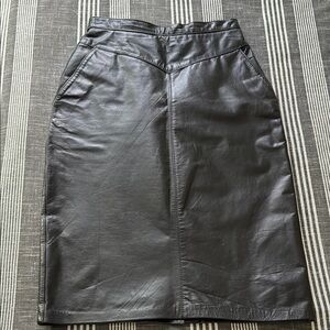 Black Midi Pencil Skirt for Work